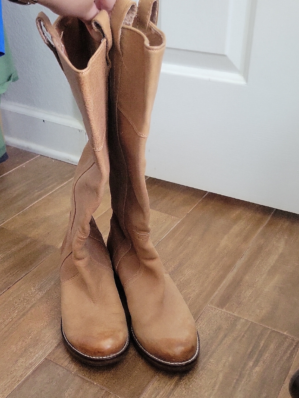 Lucky Brand Over-the-Knee Leather Boots in Tan
